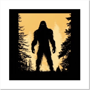 Vintage Bigfoot Design - Nostalgic Tribute to the Legendary Creature Posters and Art